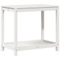 vidaXL Pflanztisch mit Ablage Weiß 82,5x50x75 cm Massivholz Kiefer vidaXL Pflanztisch mit Ablage Weiß 82,5x50x75 cm Massivholz Kiefer