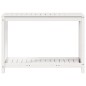 vidaXL Pflanztisch mit Ablage Weiß 108x50x75 cm Massivholz Kiefer vidaXL Pflanztisch mit Ablage Weiß 108x50x75 cm Massivholz Kiefer
