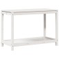vidaXL Pflanztisch mit Ablage Weiß 108x50x75 cm Massivholz Kiefer vidaXL Pflanztisch mit Ablage Weiß 108x50x75 cm Massivholz Kiefer