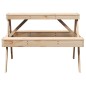 vidaXL Picknicktisch 105x134x75 cm Massivholz Kiefer vidaXL Picknicktisch 105x134x75 cm Massivholz Kiefer