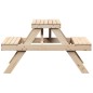 vidaXL Picknicktisch 105x134x75 cm Massivholz Kiefer vidaXL Picknicktisch 105x134x75 cm Massivholz Kiefer
