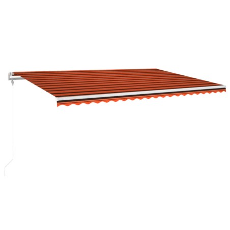 vidaXL Markise Automatisch Einziehbar 500x350 cm Orange und Braun