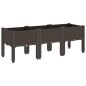 vidaXL Pflanzkasten mit Beinen Braun 120x40x42 cm PP vidaXL Pflanzkasten mit Beinen Braun 120x40x42 cm PP