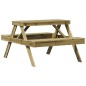 vidaXL Picknicktisch 105x134x75 cm Imprägniertes Kiefernholz vidaXL Picknicktisch 105x134x75 cm Imprägniertes Kiefernholz