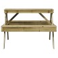 vidaXL Picknicktisch 105x134x75 cm Imprägniertes Kiefernholz vidaXL Picknicktisch 105x134x75 cm Imprägniertes Kiefernholz