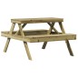 vidaXL Picknicktisch 105x134x75 cm Imprägniertes Kiefernholz vidaXL Picknicktisch 105x134x75 cm Imprägniertes Kiefernholz
