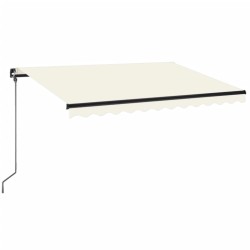 Gelenkarmmarkise Einziehbar mit LED 350x250 cm Creme