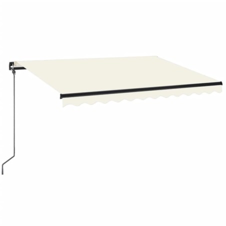 Gelenkarmmarkise Einziehbar mit LED 350x250 cm Creme