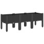 vidaXL Pflanzkasten mit Beinen Schwarz 120x40x42 cm PP vidaXL Pflanzkasten mit Beinen Schwarz 120x40x42 cm PP