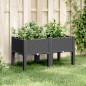 vidaXL Pflanzkasten mit Beinen Schwarz 80x40x42 cm PP vidaXL Pflanzkasten mit Beinen Schwarz 80x40x42 cm PP