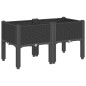 vidaXL Pflanzkasten mit Beinen Schwarz 80x40x42 cm PP vidaXL Pflanzkasten mit Beinen Schwarz 80x40x42 cm PP