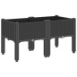 vidaXL Pflanzkasten mit Beinen Schwarz 80x40x42 cm PP vidaXL Pflanzkasten mit Beinen Schwarz 80x40x42 cm PP