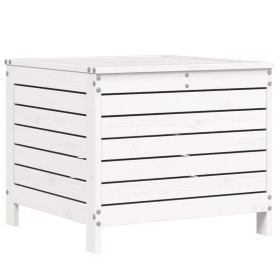 vidaXL Gartenhocker Weiß 62x63,5x53,5 cm Massivholz Kiefer
