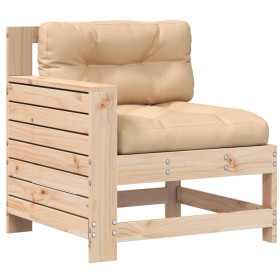 vidaXL Gartensofa mit Armlehne und Kissen Massivholz Kiefer