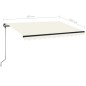 Gelenkarmmarkise Einziehbar mit LED 350x250 cm Creme Gelenkarmmarkise Einziehbar mit LED 350x250 cm Creme