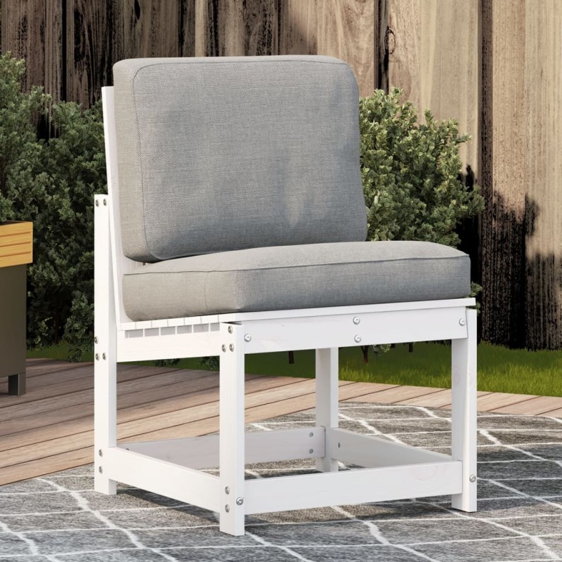 vidaXL Gartenstuhl Weiß 50,5x55x77 cm Massivholz Kiefer vidaXL Gartenstuhl Weiß 50,5x55x77 cm Massivholz Kiefer