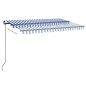 Automatische Markise mit LED Windsensor 400x300 cm Blau Weiß Automatische Markise mit LED Windsensor 400x300 cm Blau Weiß