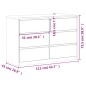 vidaXL Schubladenkommode SAUDA Eiche-Optik 111x43x73,5 cm Kiefernholz vidaXL Schubladenkommode SAUDA Eiche-Optik 111x43x73,5 cm Kiefernholz