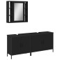 vidaXL 3-tlg. Badmöbel-Set Schwarz Holzwerkstoff vidaXL 3-tlg. Badmöbel-Set Schwarz Holzwerkstoff