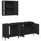 vidaXL 3-tlg. Badmöbel-Set Schwarz Holzwerkstoff vidaXL 3-tlg. Badmöbel-Set Schwarz Holzwerkstoff