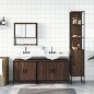 vidaXL 4-tlg. Badmöbel-Set Braun Eichen-Optik Holzwerkstoff vidaXL 4-tlg. Badmöbel-Set Braun Eichen-Optik Holzwerkstoff