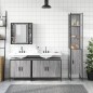vidaXL 4-tlg. Badmöbel-Set Grau Sonoma Holzwerkstoff vidaXL 4-tlg. Badmöbel-Set Grau Sonoma Holzwerkstoff