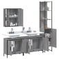 vidaXL 4-tlg. Badmöbel-Set Grau Sonoma Holzwerkstoff vidaXL 4-tlg. Badmöbel-Set Grau Sonoma Holzwerkstoff