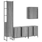 vidaXL 4-tlg. Badmöbel-Set Grau Sonoma Holzwerkstoff vidaXL 4-tlg. Badmöbel-Set Grau Sonoma Holzwerkstoff