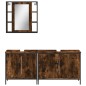 vidaXL 3-tlg. Badmöbel-Set Räuchereiche Holzwerkstoff vidaXL 3-tlg. Badmöbel-Set Räuchereiche Holzwerkstoff