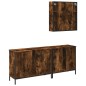 vidaXL 3-tlg. Badmöbel-Set Räuchereiche Holzwerkstoff vidaXL 3-tlg. Badmöbel-Set Räuchereiche Holzwerkstoff