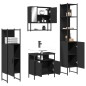 vidaXL 4-tlg. Badmöbel-Set Schwarz Holzwerkstoff vidaXL 4-tlg. Badmöbel-Set Schwarz Holzwerkstoff