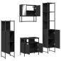 vidaXL 4-tlg. Badmöbel-Set Schwarz Holzwerkstoff vidaXL 4-tlg. Badmöbel-Set Schwarz Holzwerkstoff