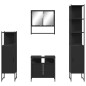 vidaXL 4-tlg. Badmöbel-Set Schwarz Holzwerkstoff vidaXL 4-tlg. Badmöbel-Set Schwarz Holzwerkstoff