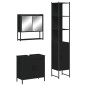 vidaXL 3-tlg. Badmöbel-Set Schwarz Holzwerkstoff vidaXL 3-tlg. Badmöbel-Set Schwarz Holzwerkstoff