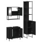vidaXL 3-tlg. Badmöbel-Set Schwarz Holzwerkstoff vidaXL 3-tlg. Badmöbel-Set Schwarz Holzwerkstoff