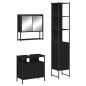 vidaXL 3-tlg. Badmöbel-Set Schwarz Holzwerkstoff vidaXL 3-tlg. Badmöbel-Set Schwarz Holzwerkstoff