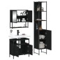 vidaXL 3-tlg. Badmöbel-Set Schwarz Holzwerkstoff vidaXL 3-tlg. Badmöbel-Set Schwarz Holzwerkstoff
