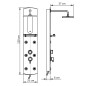 vidaXL Duschpaneel 25×43×120 cm Silbern vidaXL Duschpaneel 25×43×120 cm Silbern