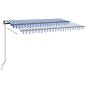 Automatische Markise mit LED Windsensor 450x300cm Blau und Weiß Automatische Markise mit LED Windsensor 450x300cm Blau und Weiß
