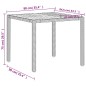 vidaXL Gartentisch Beige 90x90x75 cm Poly Rattan Akazienholz vidaXL Gartentisch Beige 90x90x75 cm Poly Rattan Akazienholz