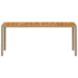 vidaXL Gartentisch Beige 190x90x75 cm Poly Rattan Akazienholz vidaXL Gartentisch Beige 190x90x75 cm Poly Rattan Akazienholz