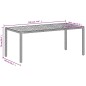 vidaXL Gartentisch Beige 190x90x75 cm Poly Rattan Akazienholz vidaXL Gartentisch Beige 190x90x75 cm Poly Rattan Akazienholz