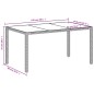 vidaXL Gartentisch mit Glasplatte Weiß 150x90x75 cm Poly Rattan vidaXL Gartentisch mit Glasplatte Weiß 150x90x75 cm Poly Rattan