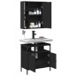 vidaXL 2-tlg. Badmöbel-Set Schwarz Holzwerkstoff vidaXL 2-tlg. Badmöbel-Set Schwarz Holzwerkstoff