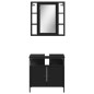 vidaXL 2-tlg. Badmöbel-Set Schwarz Holzwerkstoff vidaXL 2-tlg. Badmöbel-Set Schwarz Holzwerkstoff