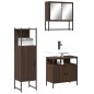 vidaXL 3-tlg. Badmöbel-Set Braun Eichen-Optik Holzwerkstoff vidaXL 3-tlg. Badmöbel-Set Braun Eichen-Optik Holzwerkstoff