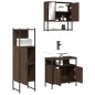 vidaXL 3-tlg. Badmöbel-Set Braun Eichen-Optik Holzwerkstoff vidaXL 3-tlg. Badmöbel-Set Braun Eichen-Optik Holzwerkstoff