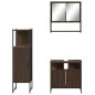 vidaXL 3-tlg. Badmöbel-Set Braun Eichen-Optik Holzwerkstoff vidaXL 3-tlg. Badmöbel-Set Braun Eichen-Optik Holzwerkstoff