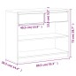 vidaXL Konsolentisch SAUDA Eiche-Optik 89,5x36,5x73 cm Kiefernholz vidaXL Konsolentisch SAUDA Eiche-Optik 89,5x36,5x73 cm Kiefernholz