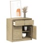 vidaXL Sideboard SAUDA Eiche-Optik 80x43x75,5 cm Kiefernholz vidaXL Sideboard SAUDA Eiche-Optik 80x43x75,5 cm Kiefernholz